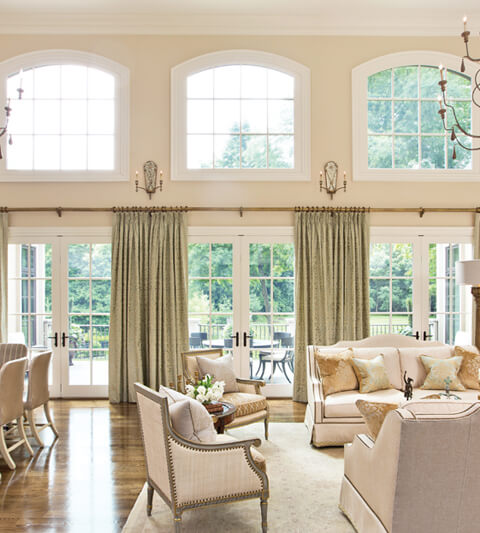Ultra Inswing Patio French Door Interior Day Curtains Candles