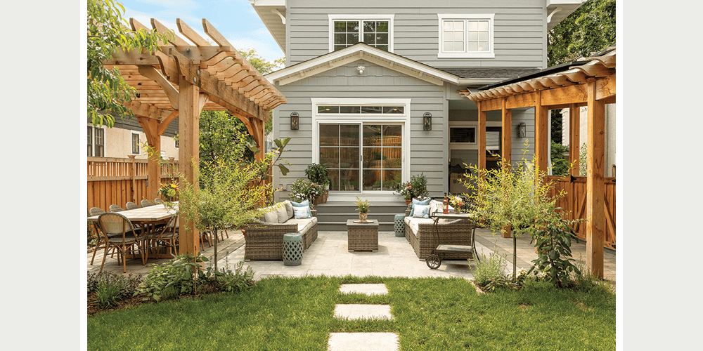 Forgent Series casement windows and complementary sliding door with transom