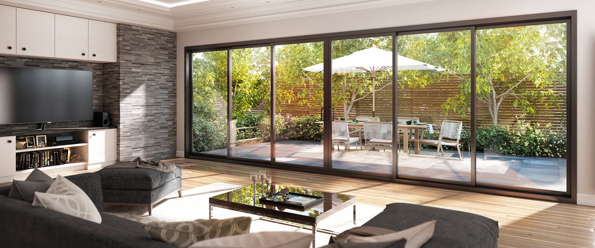 Forgent Series Complementary Multi-Slide Door